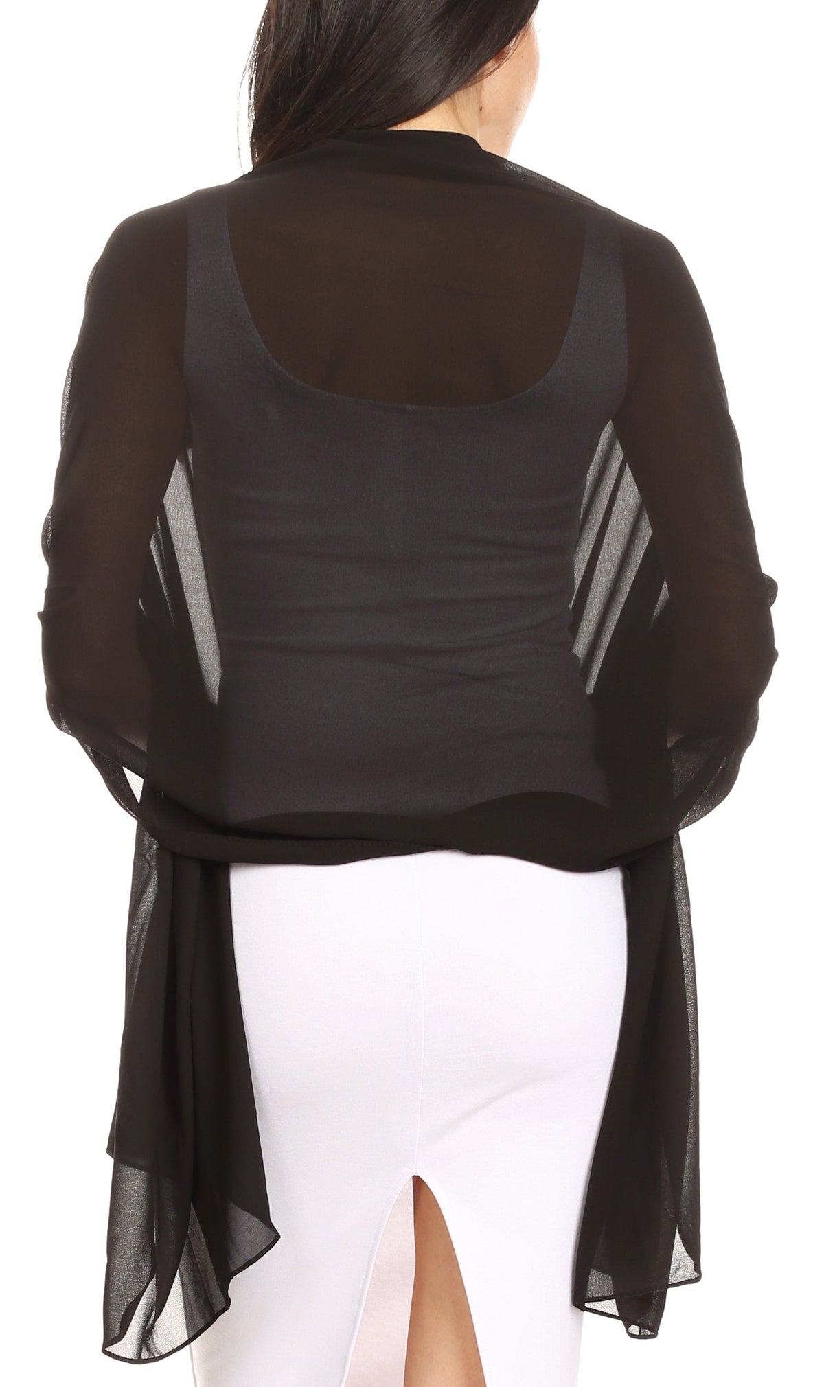 Sheer Chiffon Evening Wrap