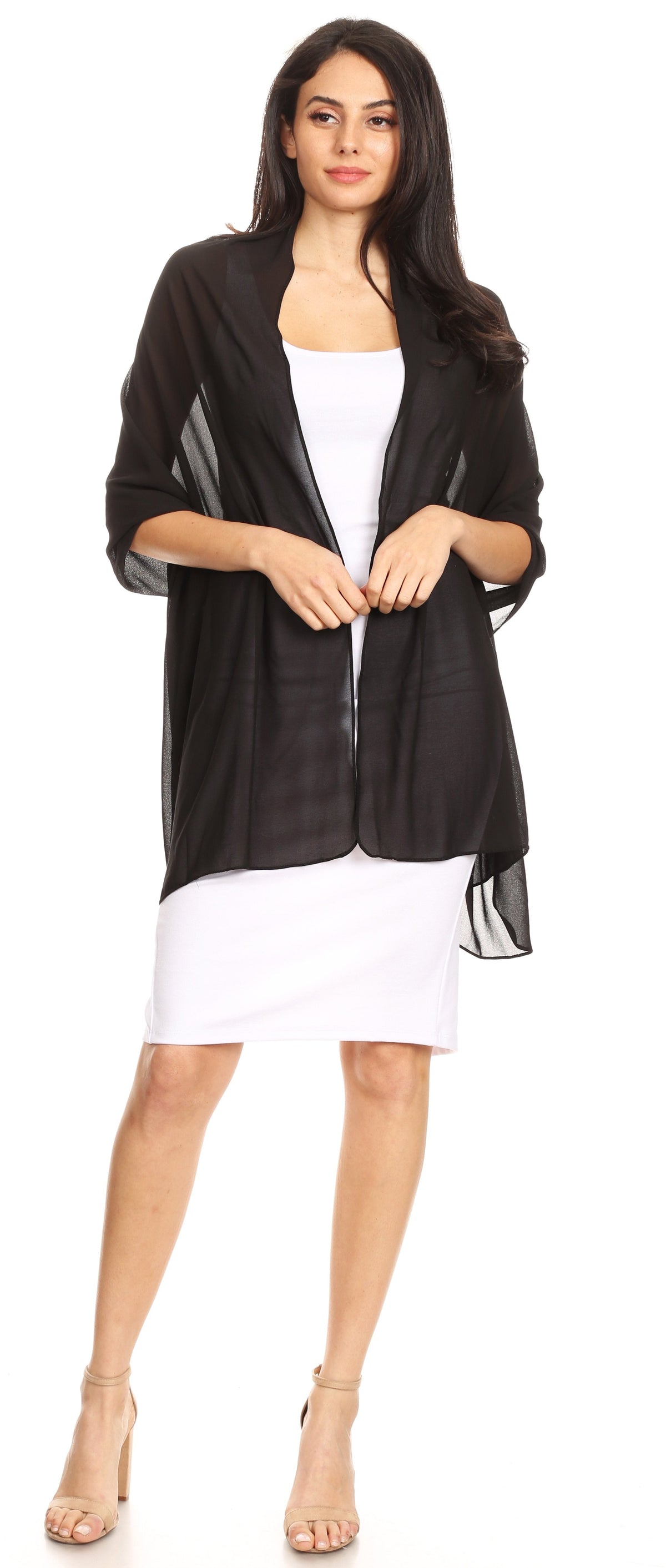 Sheer Chiffon Evening Wrap
