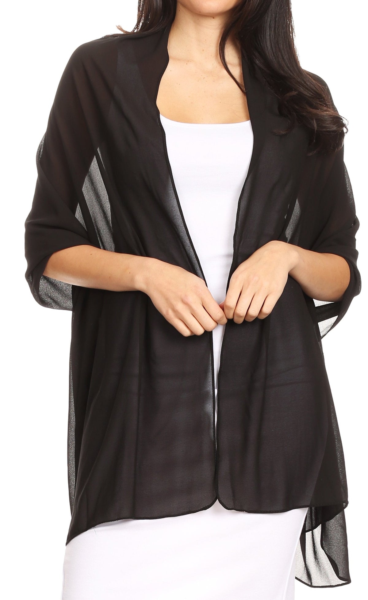 Sheer Chiffon Evening Wrap