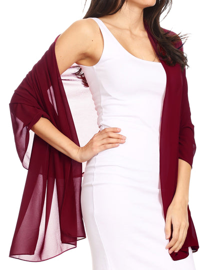 Sheer Chiffon Evening Wrap