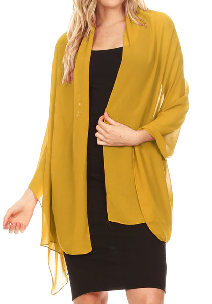 Sheer Chiffon Evening Wrap