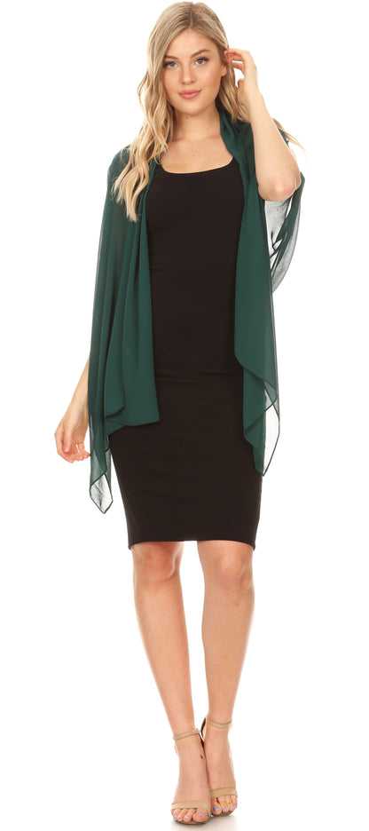 Sheer Chiffon Evening Wrap