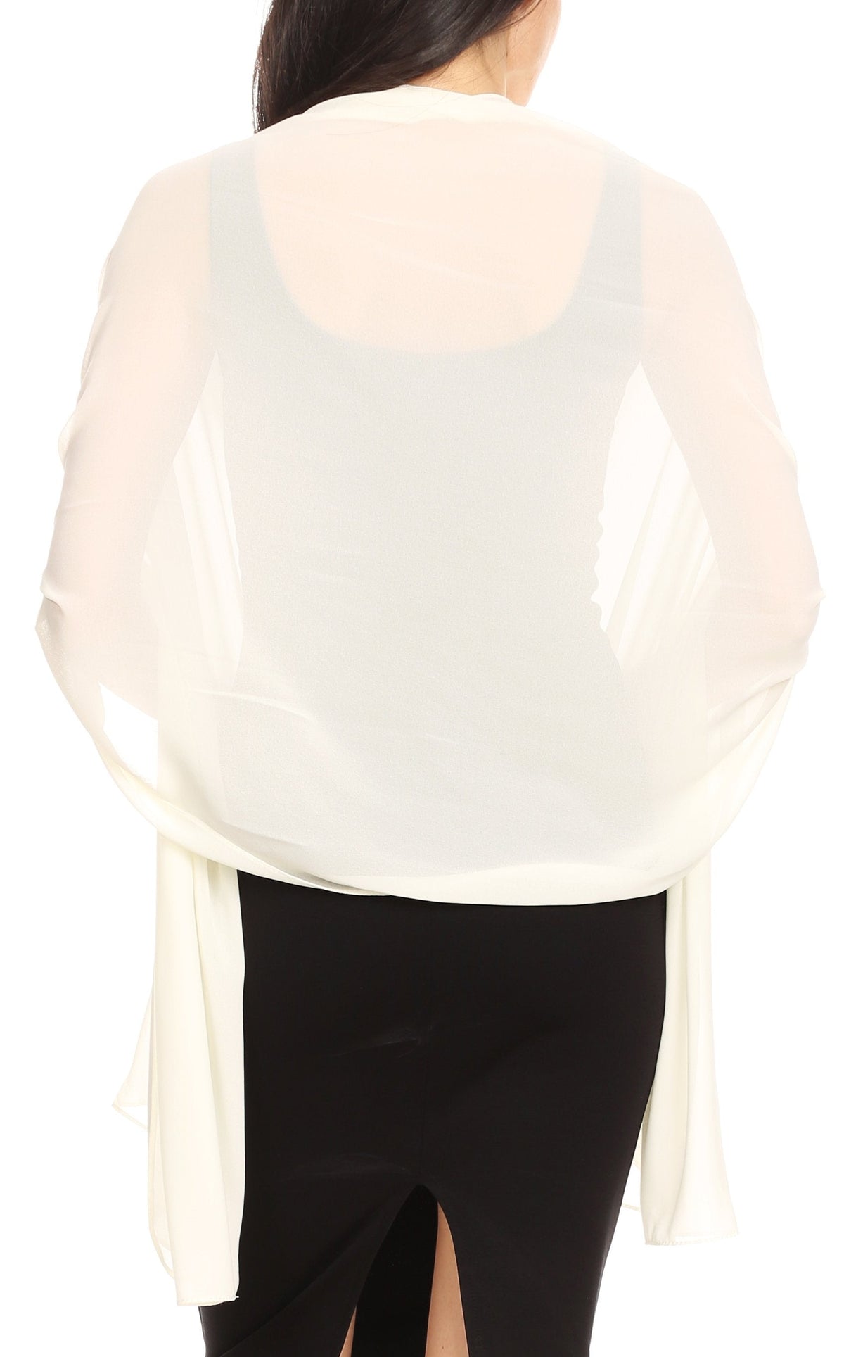Sheer Chiffon Evening Wrap