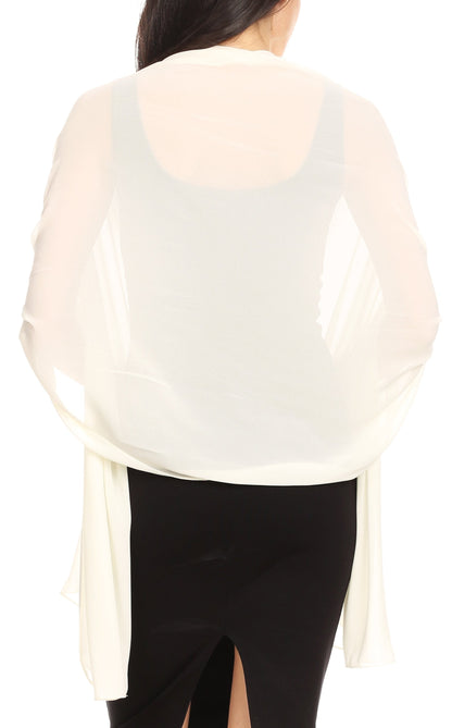 Sheer Chiffon Evening Wrap