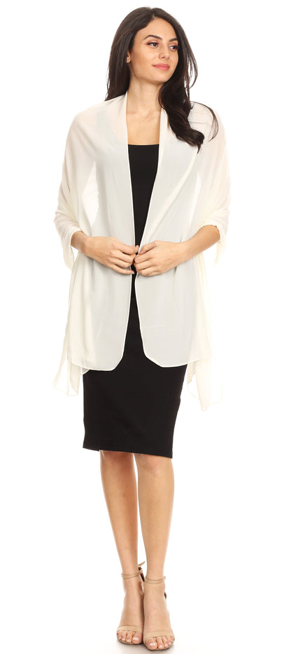 Sheer Chiffon Evening Wrap