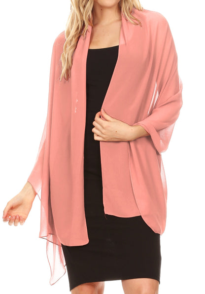 Sheer Chiffon Evening Wrap