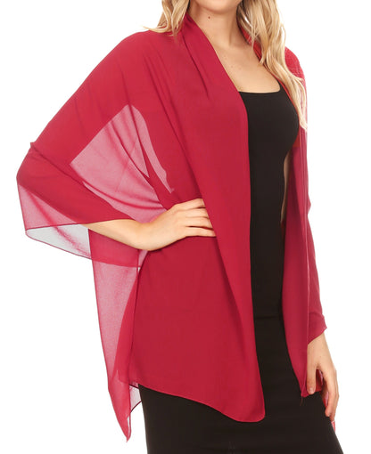 Sheer Chiffon Evening Wrap