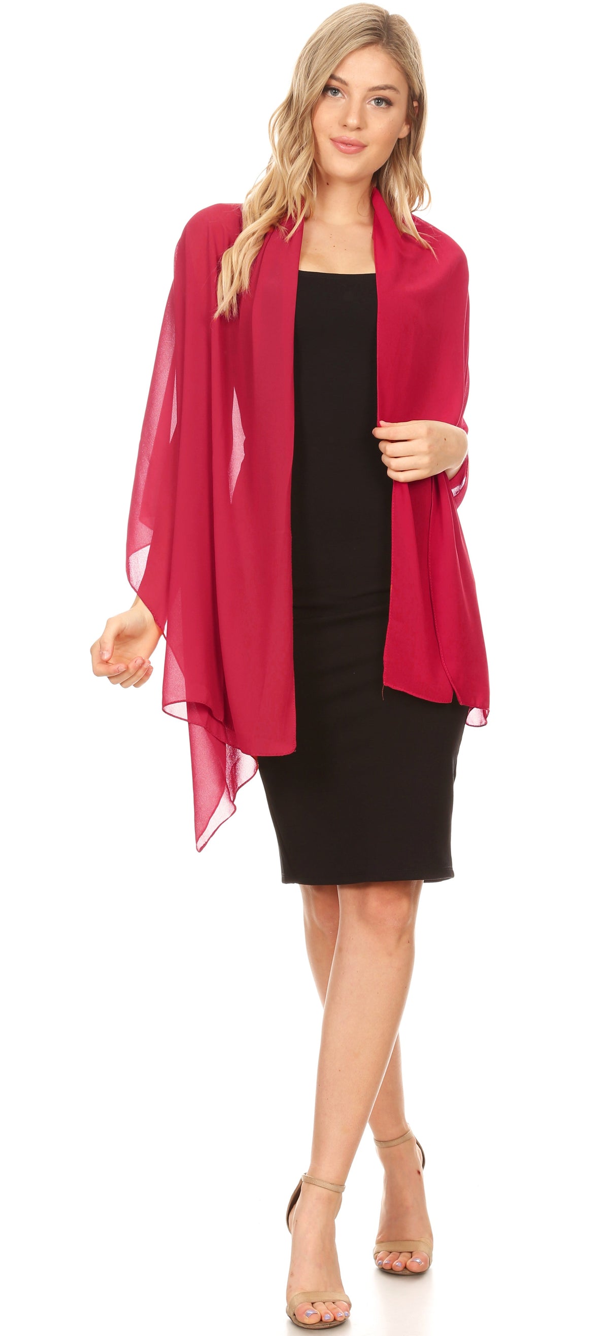 Sheer Chiffon Evening Wrap