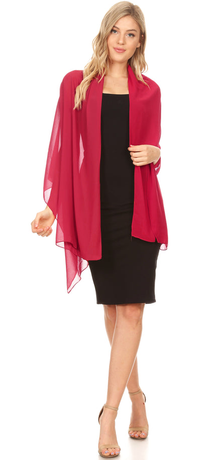 Sheer Chiffon Evening Wrap