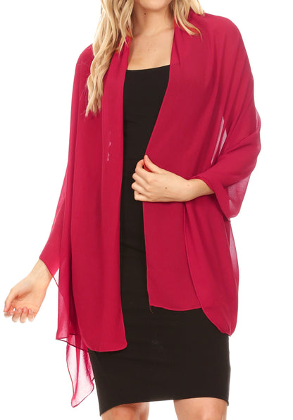 Sheer Chiffon Evening Wrap