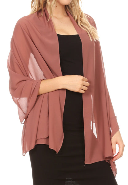 Sheer Chiffon Evening Wrap