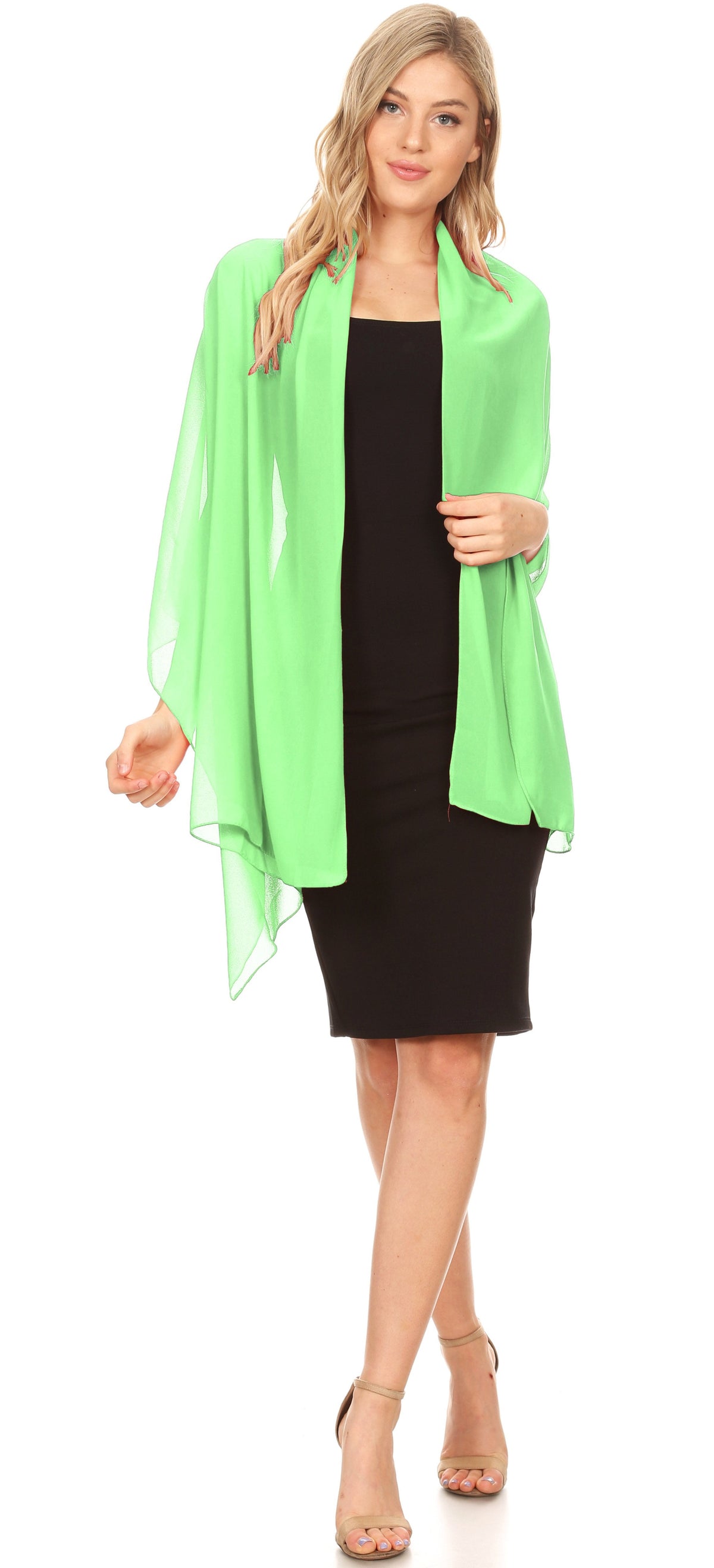 Sheer Chiffon Evening Wrap