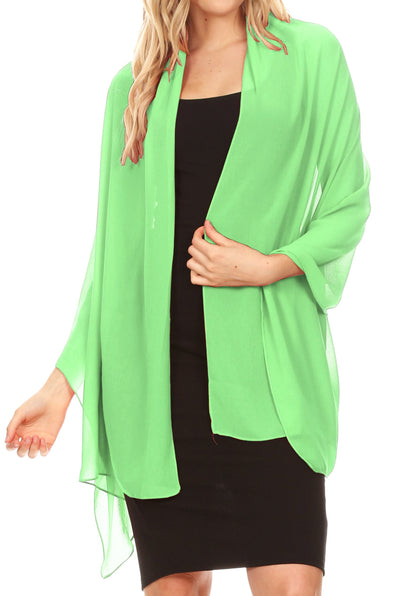 Sheer Chiffon Evening Wrap