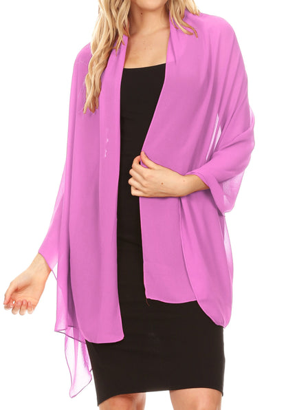 Sheer Chiffon Evening Wrap