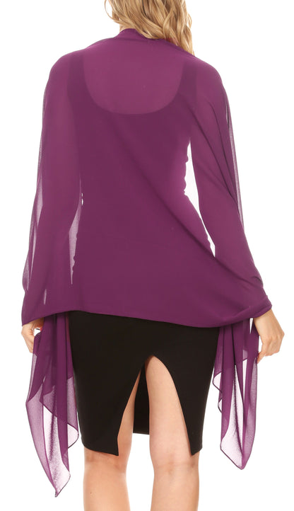 Sheer Chiffon Evening Wrap