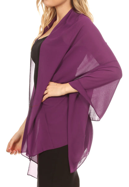 Sheer Chiffon Evening Wrap