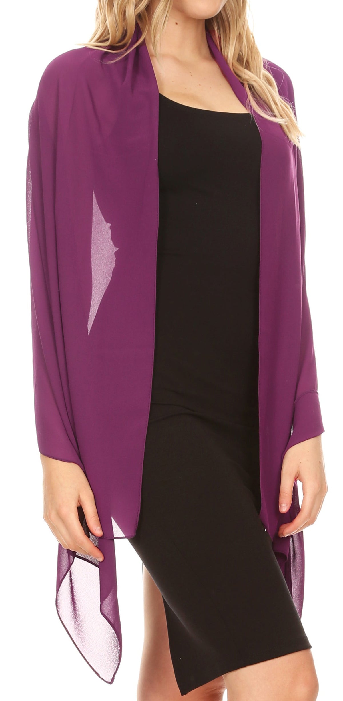 Sheer Chiffon Evening Wrap