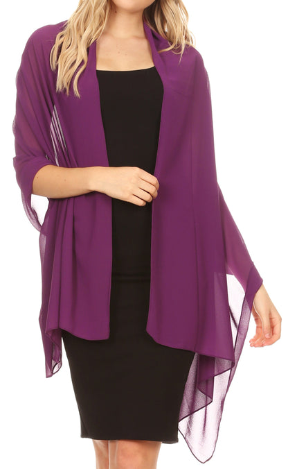 Sheer Chiffon Evening Wrap