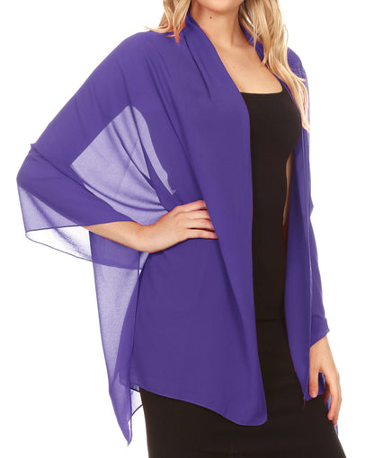 Sheer Chiffon Evening Wrap