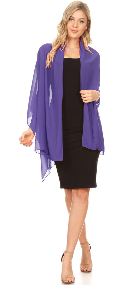 Sheer Chiffon Evening Wrap