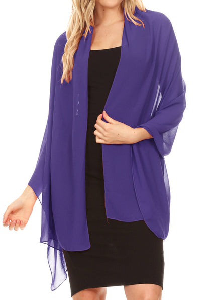 Sheer Chiffon Evening Wrap