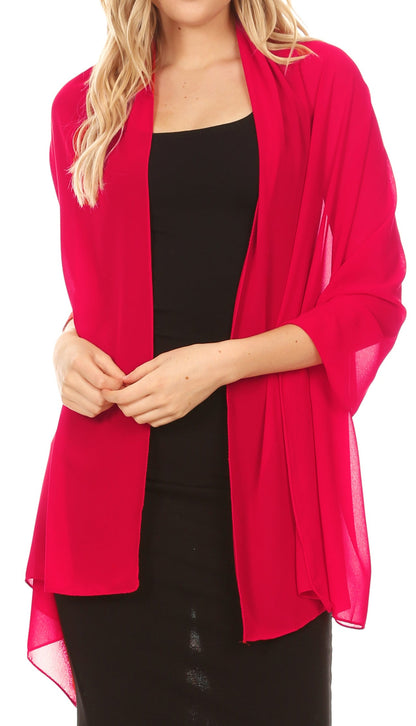 Sheer Chiffon Evening Wrap