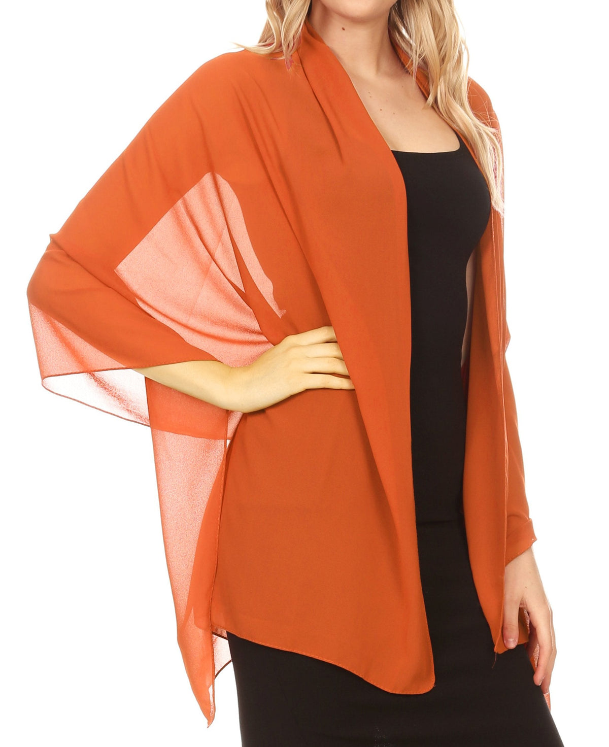 Sheer Chiffon Evening Wrap