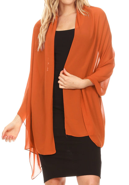 Sheer Chiffon Evening Wrap