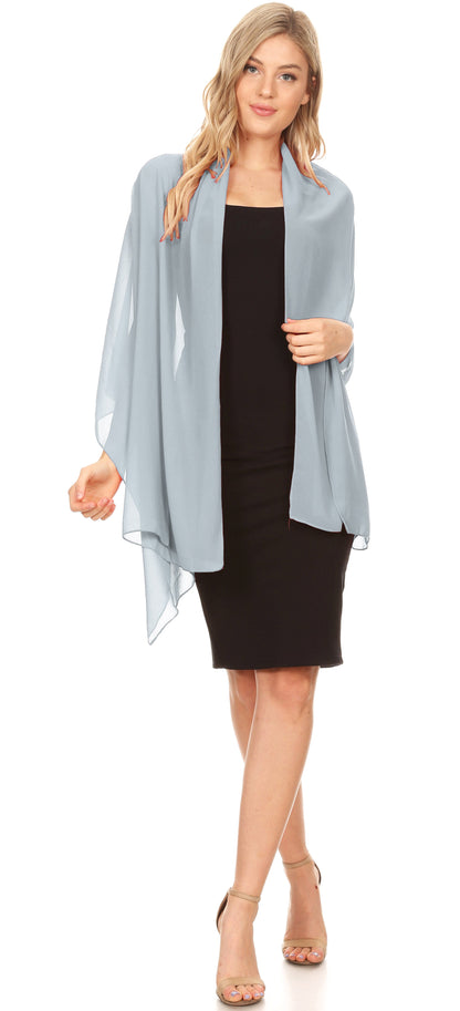 Sheer Chiffon Evening Wrap