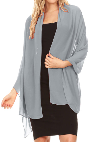 Sheer Chiffon Evening Wrap