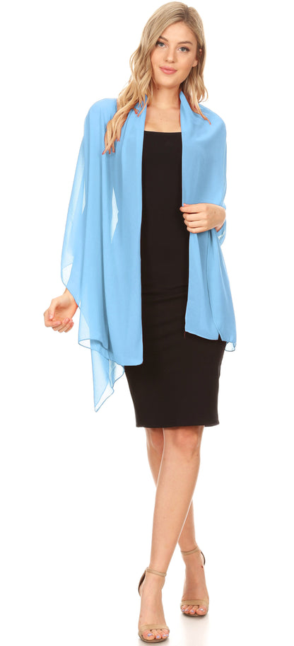 Sheer Chiffon Evening Wrap