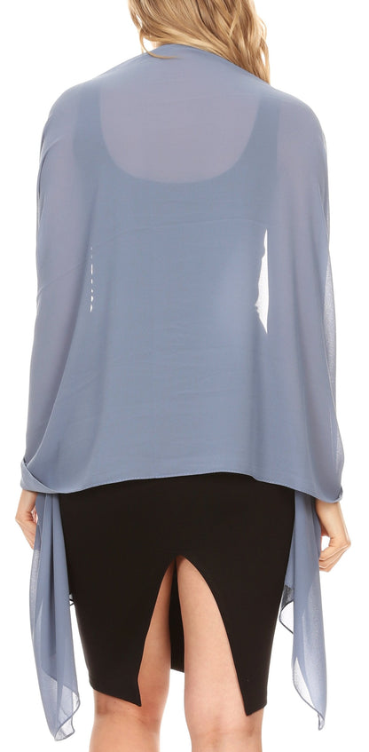 Sheer Chiffon Evening Wrap