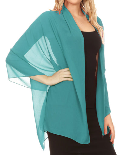 Sheer Chiffon Evening Wrap