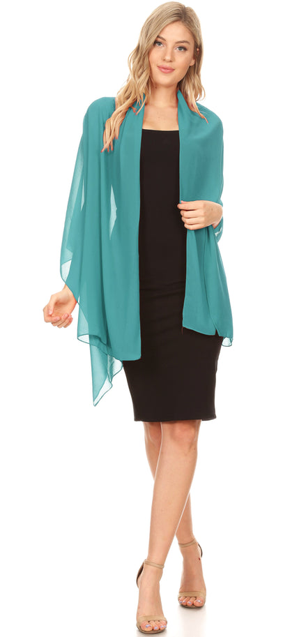 Sheer Chiffon Evening Wrap