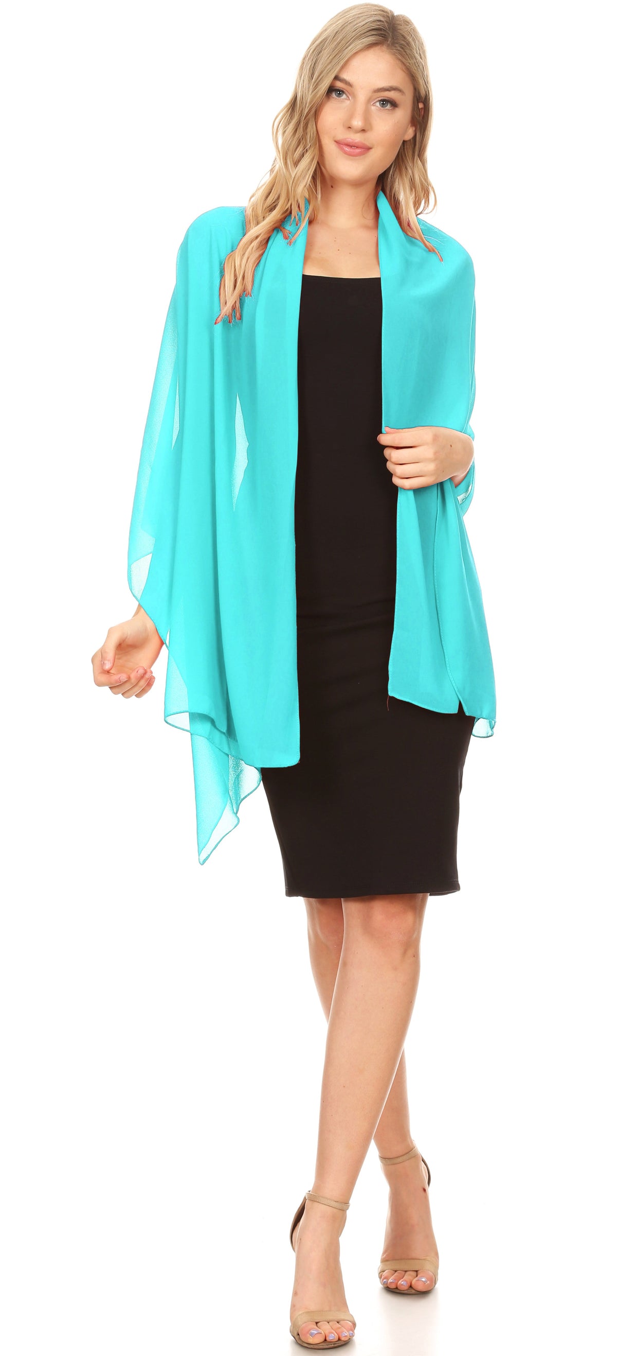 Sheer Chiffon Evening Wrap