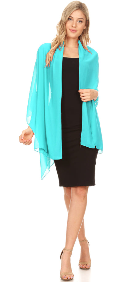 Sheer Chiffon Evening Wrap