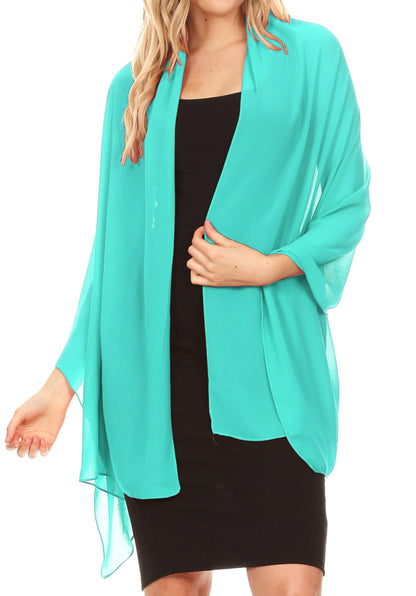 Sheer Chiffon Evening Wrap