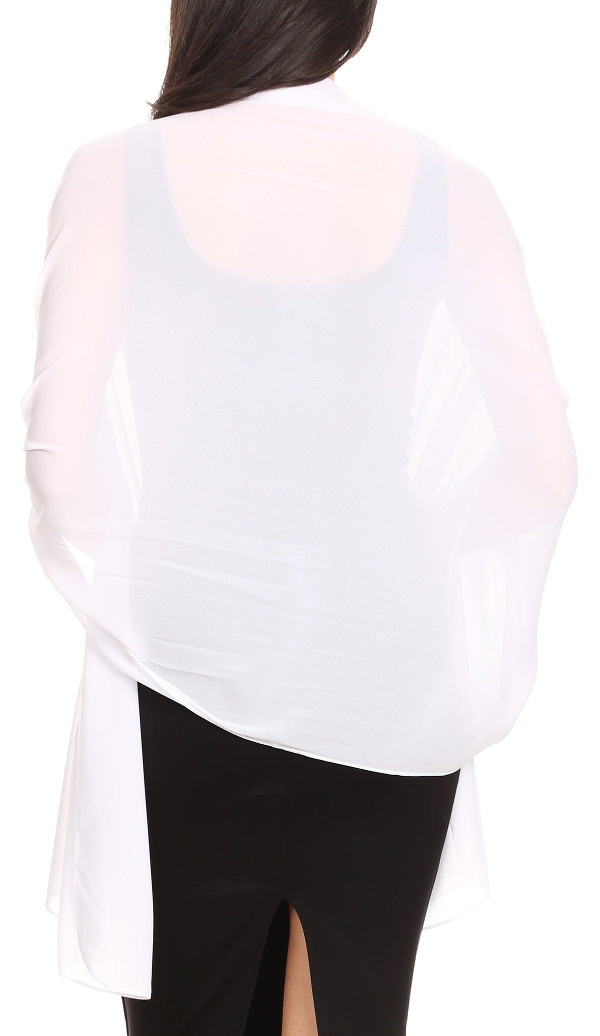Sheer Chiffon Evening Wrap