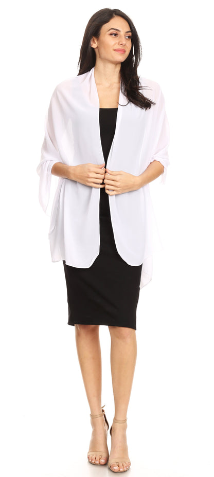 Sheer Chiffon Evening Wrap