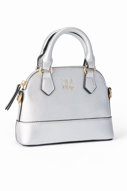 Girls' Crossbody Purse, Silver Metallic