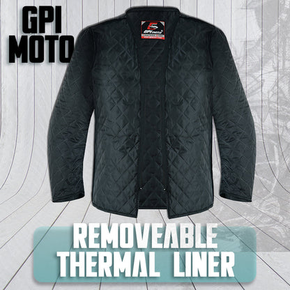 Men's Summer Waterproof Motorcycle Jacket – Black/Red/Gray, 4 Pockets