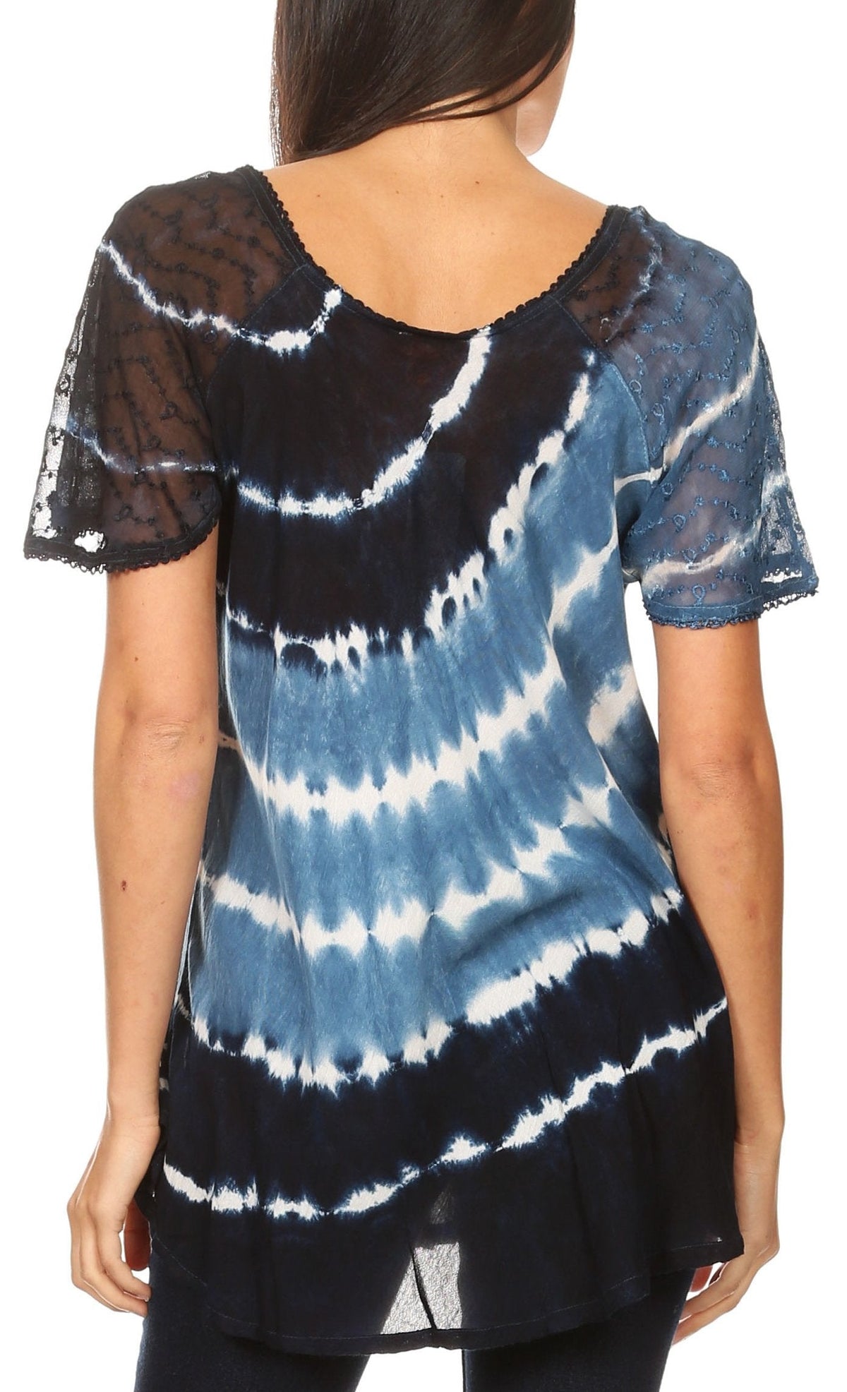 Women's Loose Scoop-Neck Short Sleeve Blouse
