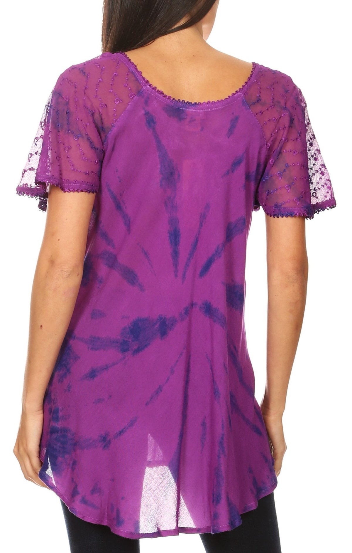 Women's Loose Scoop-Neck Short Sleeve Blouse