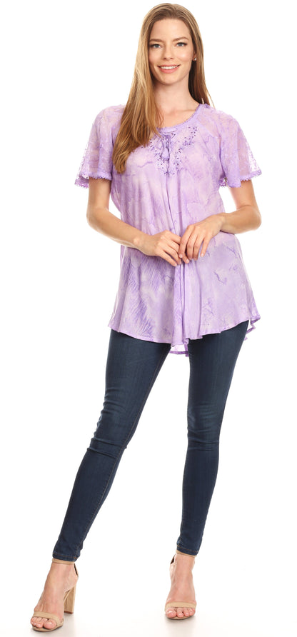 Tie-Dye Batik Tunic Top