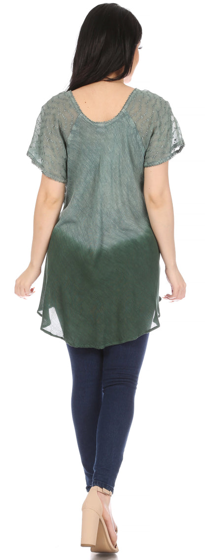 Tie-Dye Batik Tunic Top