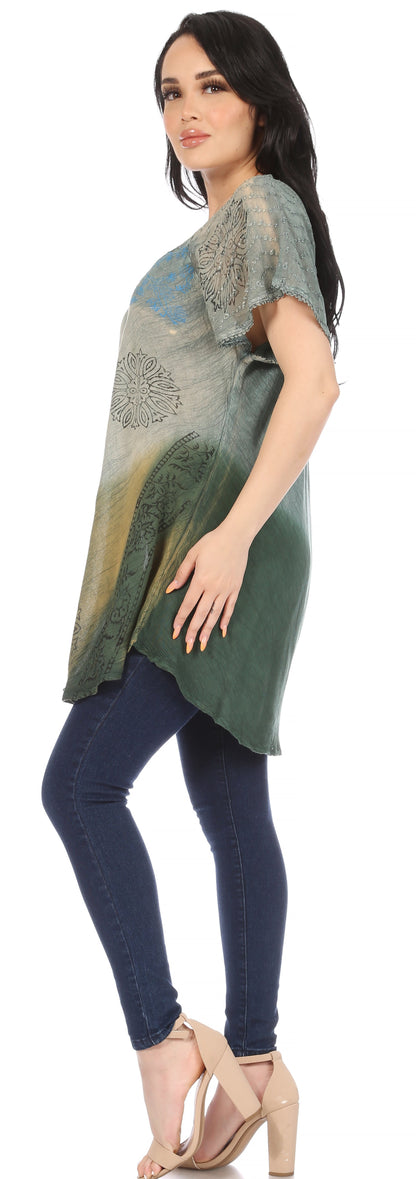 Tie-Dye Batik Tunic Top