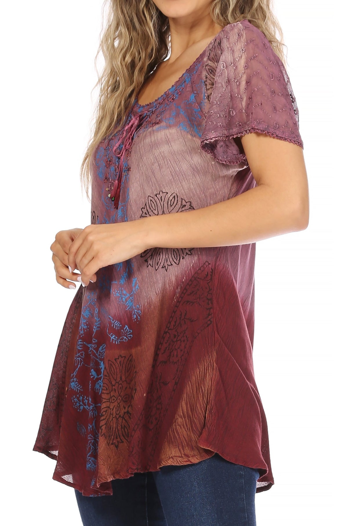 Tie-Dye Batik Tunic Top