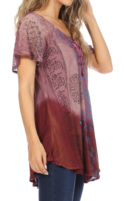 Tie-Dye Batik Tunic Top