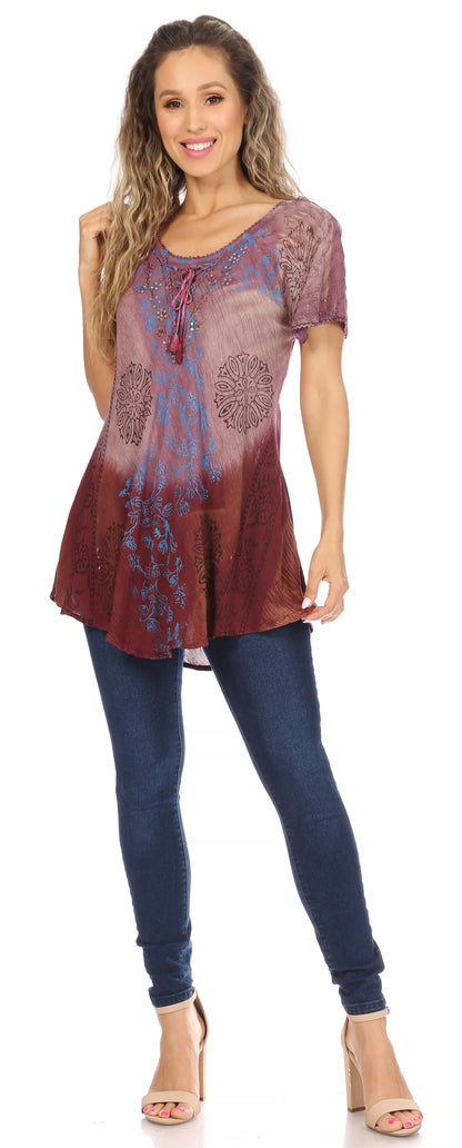 Tie-Dye Batik Tunic Top