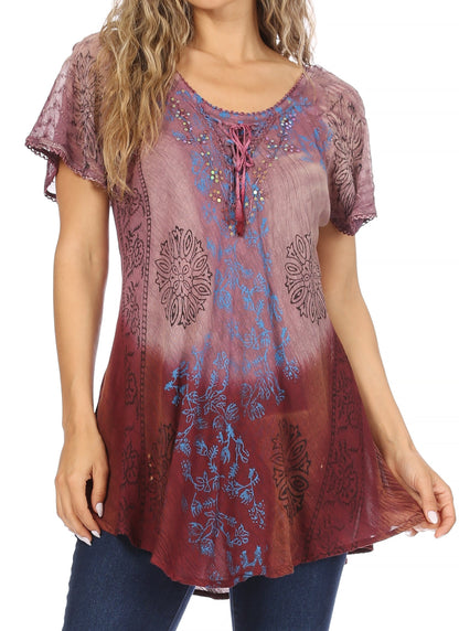 Tie-Dye Batik Tunic Top